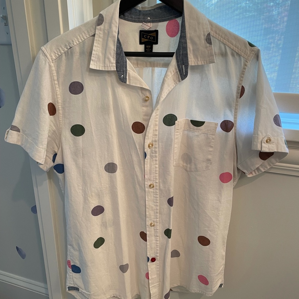 CPO polka dot button down shirt